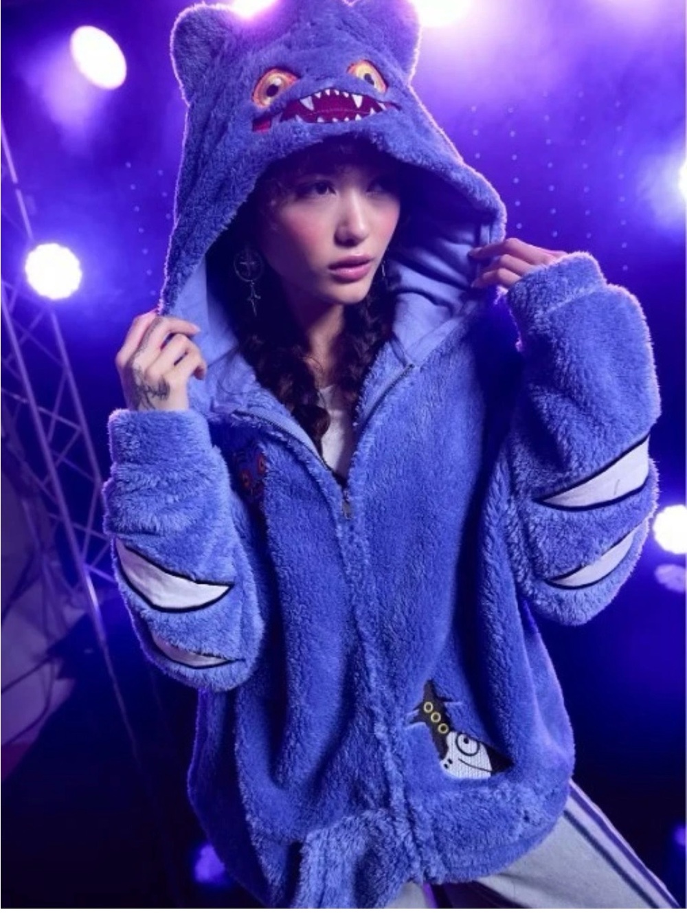 Netflix Plush Purple Monster Teddy Jacket with Hood